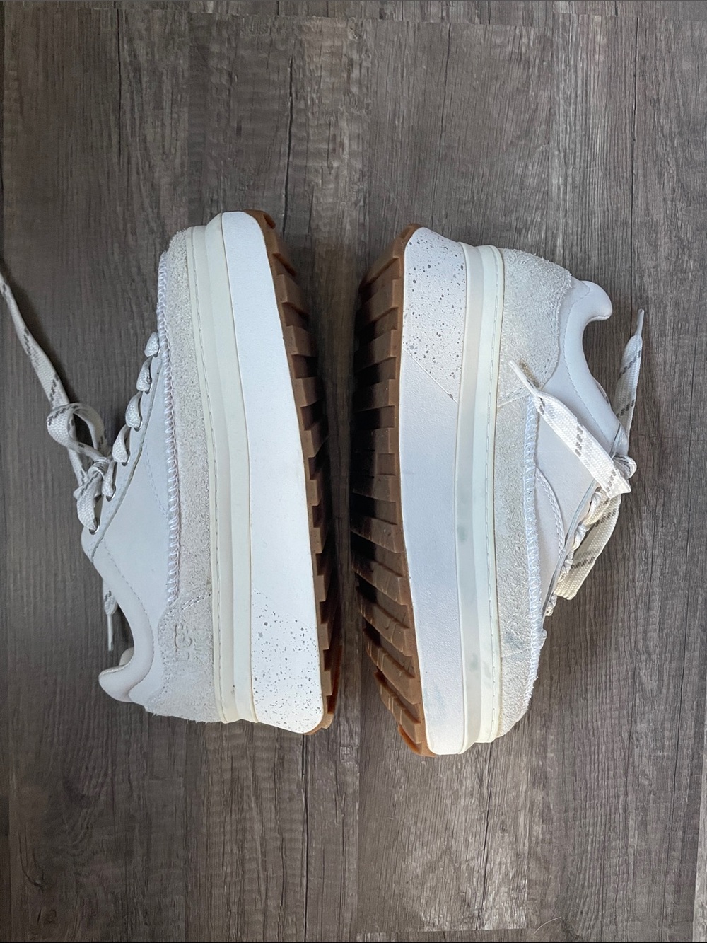 UGG Women's Cream Platform Lace-Up Sneakers - Picture 2 of 4